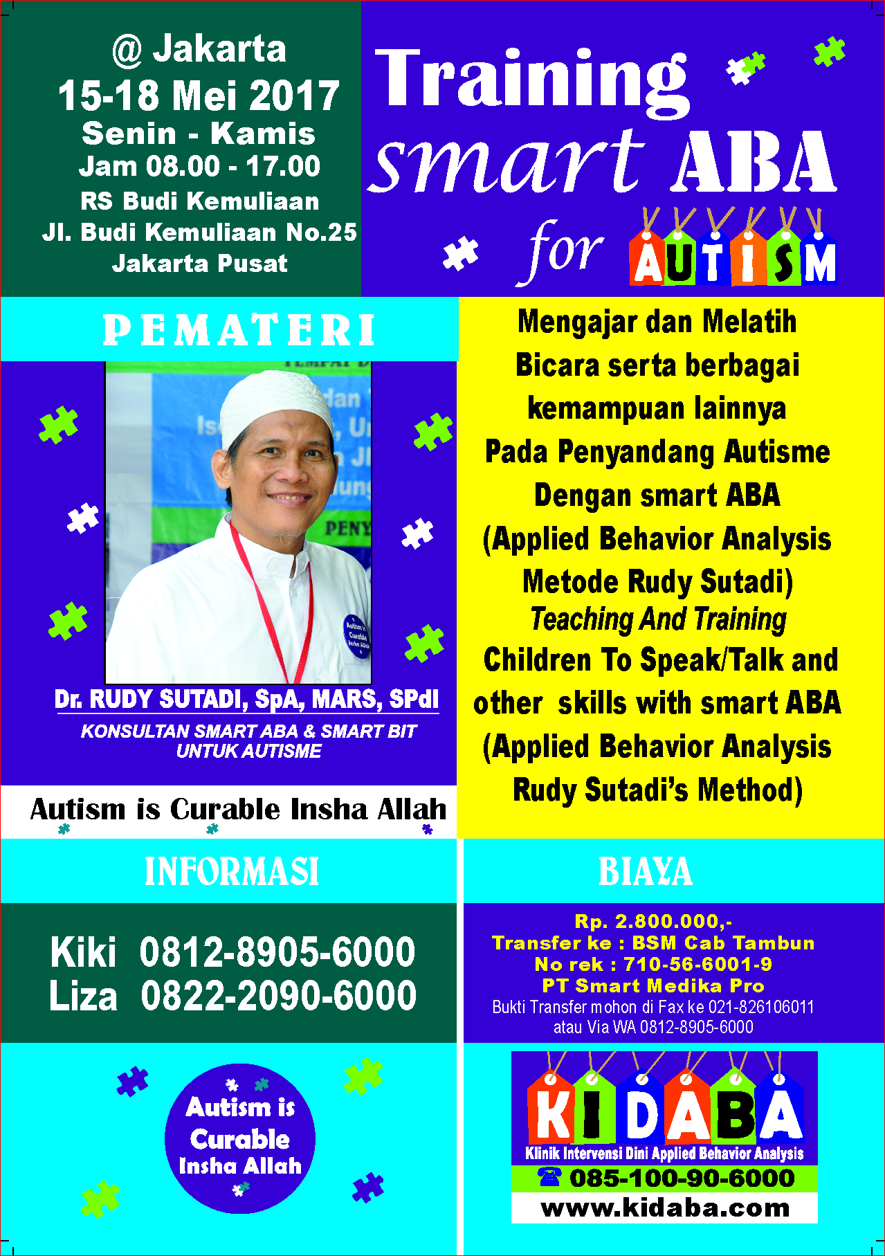 AUTISME : Pelatihan smart ABA untuk Autisme