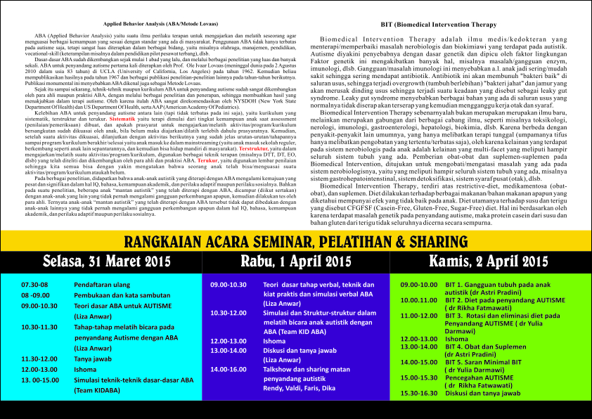 Gebyar Hari Autisme Sedunia 2015
