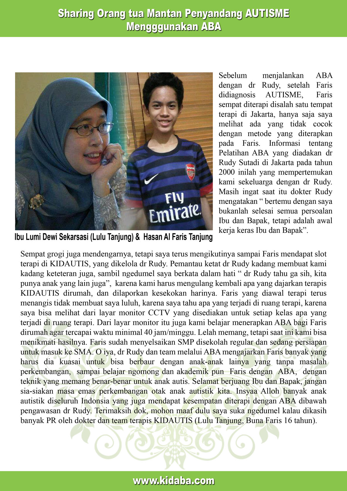 Pelatihan ABA untuk AUTISME