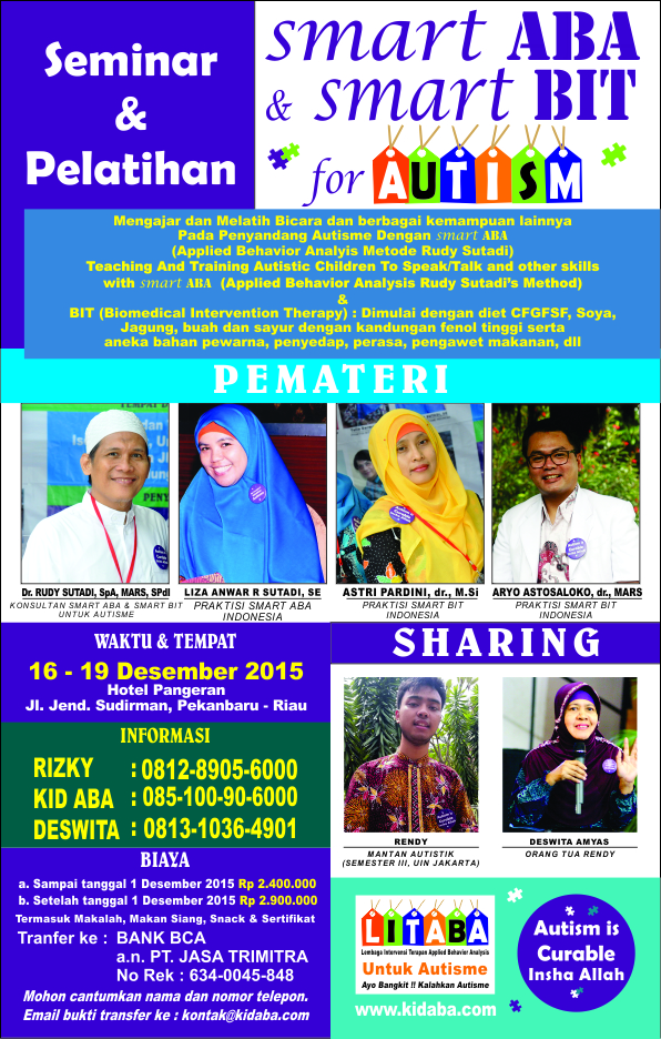 Pelatihan smart ABA untuk Autisme