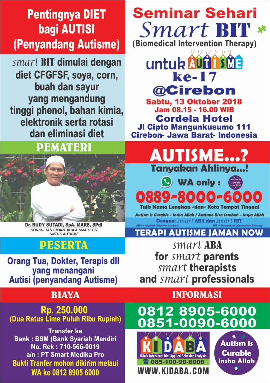 Seminar Autisme, seminar Untuk Autisme. Penyandang Autisme harus DIET